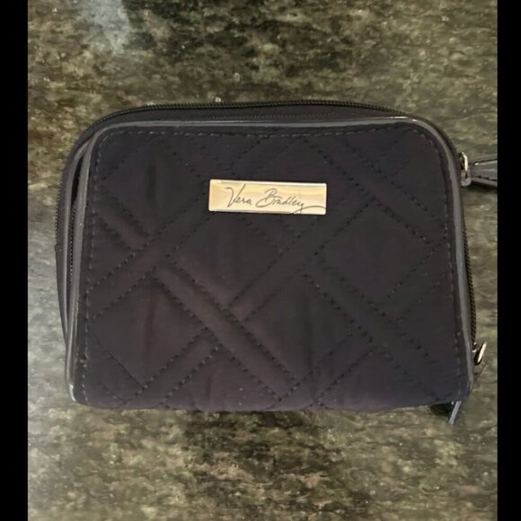 Vera Bradley Navy Quilted Wallet/Wristlet NWOT - Picture 2 of 5